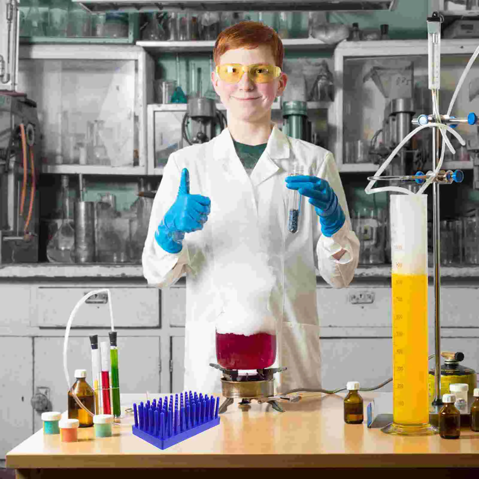 66 Place Pillar Plastic Test Tube Rack Scientific Test Tube Rack Labs Experimental Tool Laboratory Tube Holder