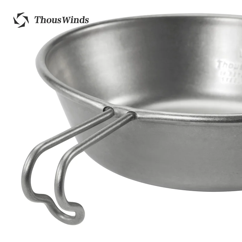 Thous Winds 1.3L Camping Bowl, Outdoor Stainless Steel Tableware, Large Capacity Sierra Cup, Picnic Camping Supplies