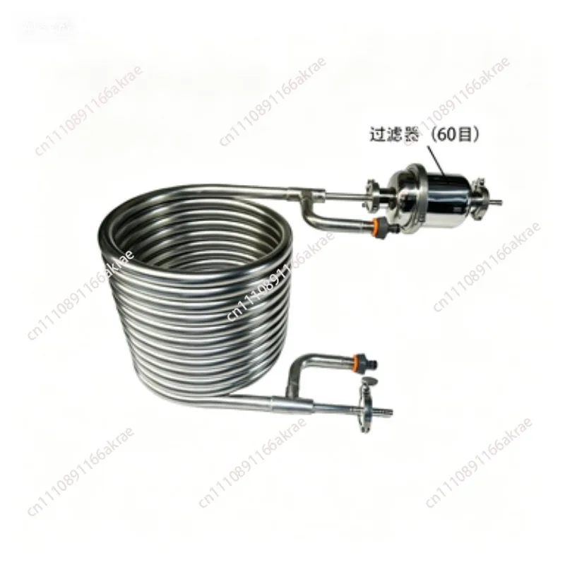 for Home brewed beer wort cooling countercurrent coil stainless steel chuck type wort rapid cooling coil
