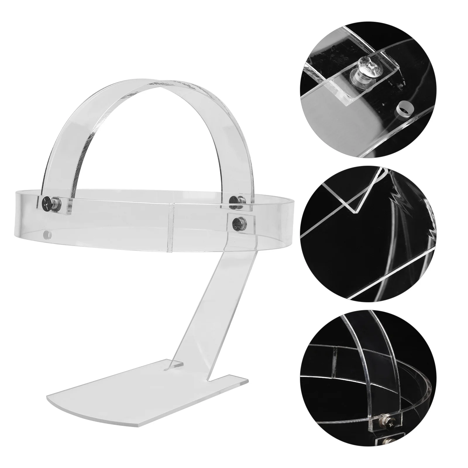 

Acrylic Stand Clear Hat Holder for Display Caps Headlamps Smooth Finish Reliable Build Shop Home Decor Hat Stand