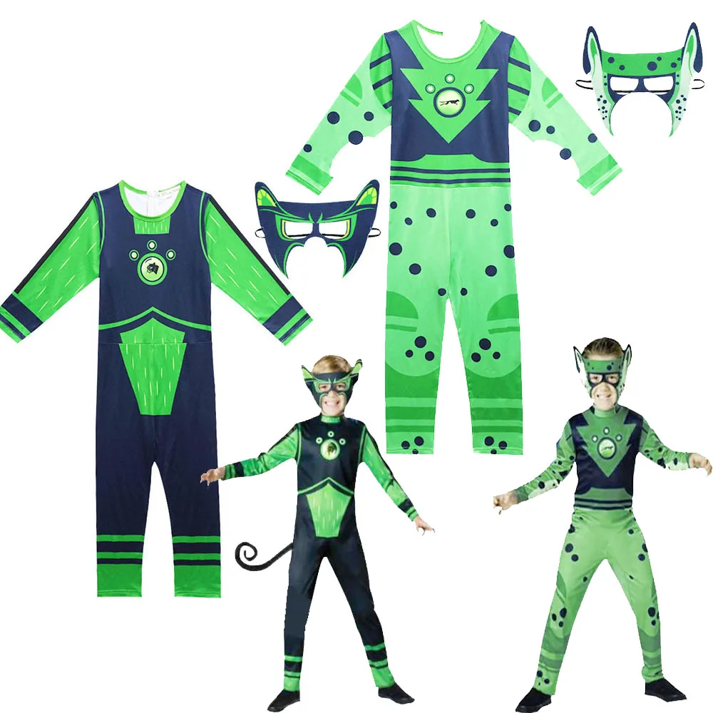 

Cartoon Wild Kratts Cosplay Christmas Halloween Character Boys Girls Brothers Siamese Animals Brothers Play Performance Costumes