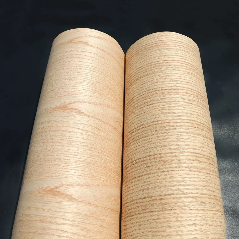 58x250cm Natural Wide Red Oak Wood Veneer For Furniture Renovation Cabinet Decoration Wall Panels Interior Design