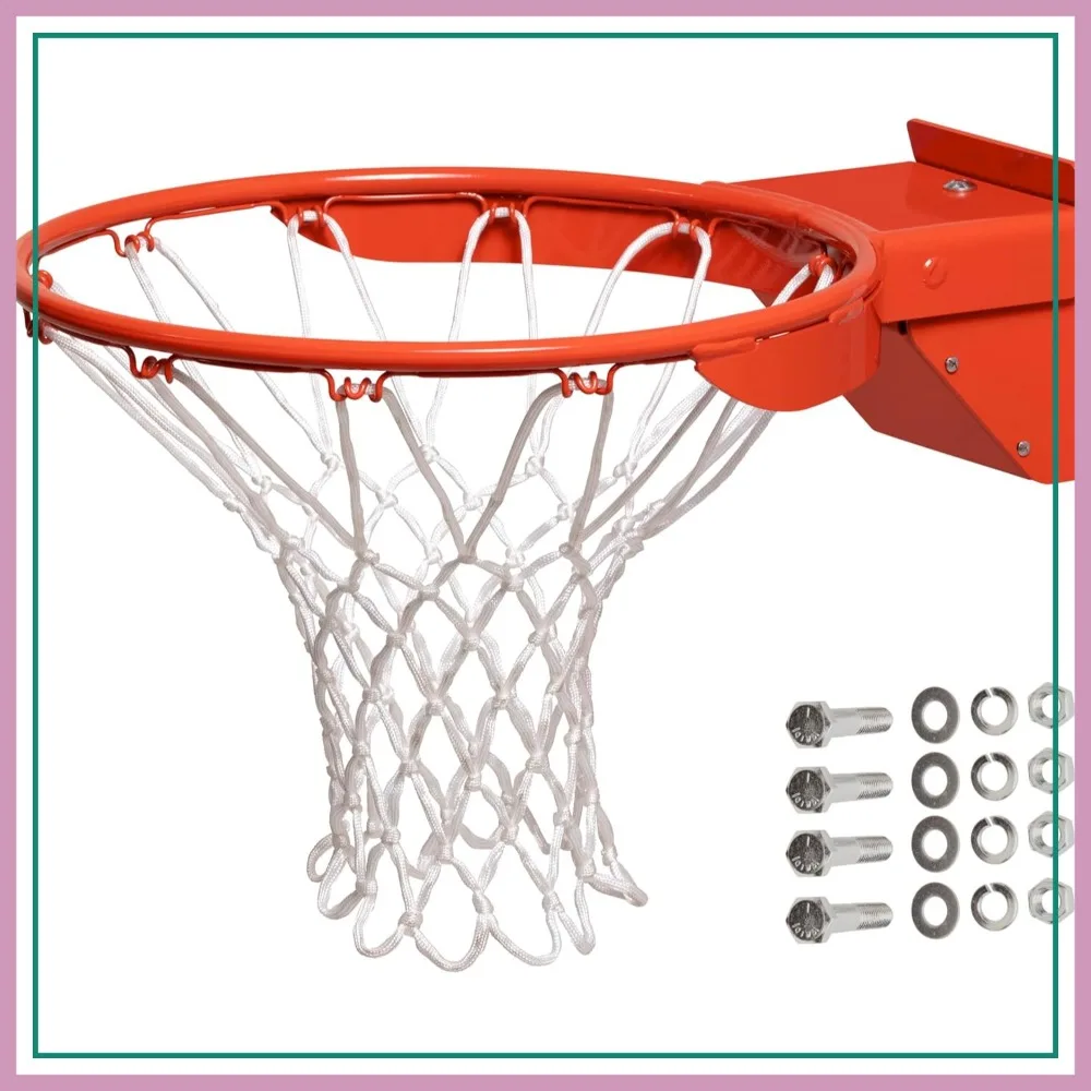 

Breakaway Single Spring Basketball Rim with Nylon Net, Mounting Hardware Included