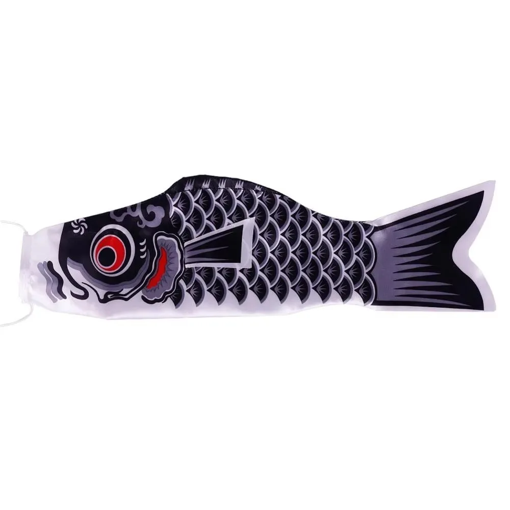 New Japanese Carp Streamer Fish Flag Colorful Wind Chimes Carp Wind Sock Flag 40/70/100cm Plastic Flying Yard Hanging Decor