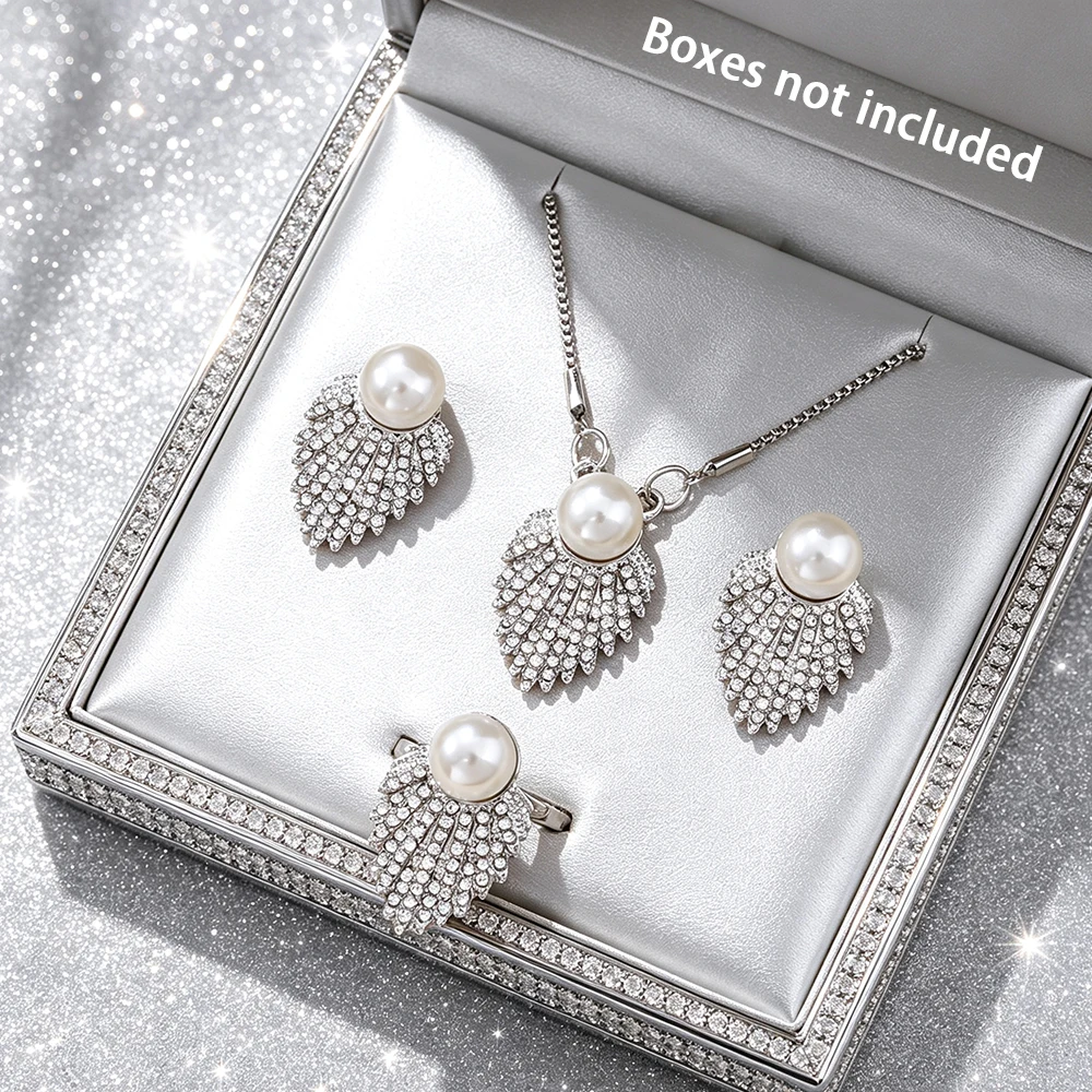 4PCS Women's Fashion and Elegant Jewelry Set,  Daily Gift Matching, Holiday Party