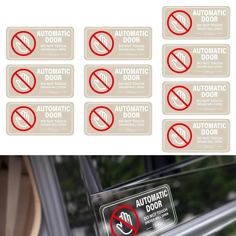 Reminder Decal Do Touch Sticker Bright Color Eye-catching Resistant Weatherproof White For Door Reminders Reminder