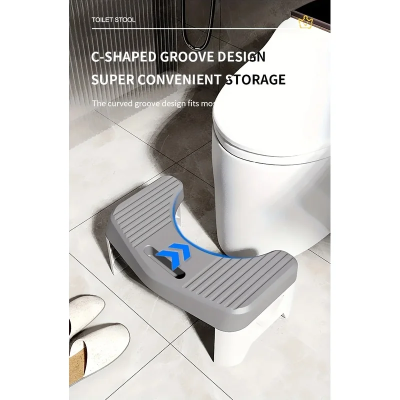 Anti Slip Thickened Toilet Squat Stool Comfort Bathroom Foot Rest For Adults Kids Pregnant Women Toilet Aid