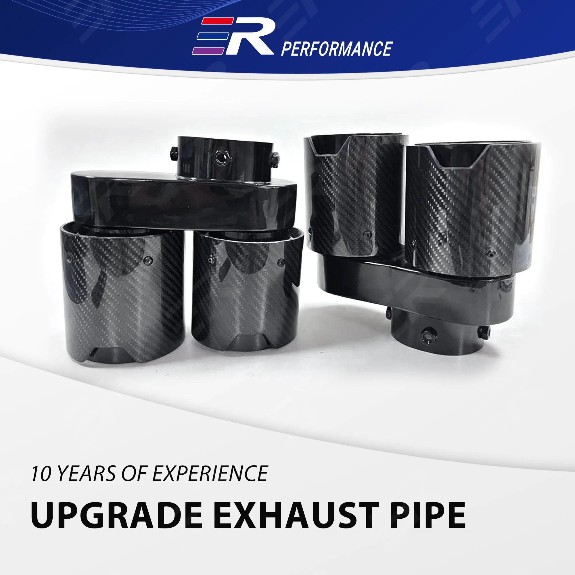 

1PCS ER car accessories Exhaust Tip Real Carbon Fiber Upgrade for BMW G05X5 G06X6 G07X7 Auto modification Universal Muffler