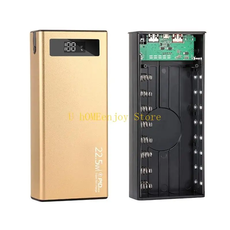 B0KF Dual USB Output Flat for Head Battery Box DIY for Case Large