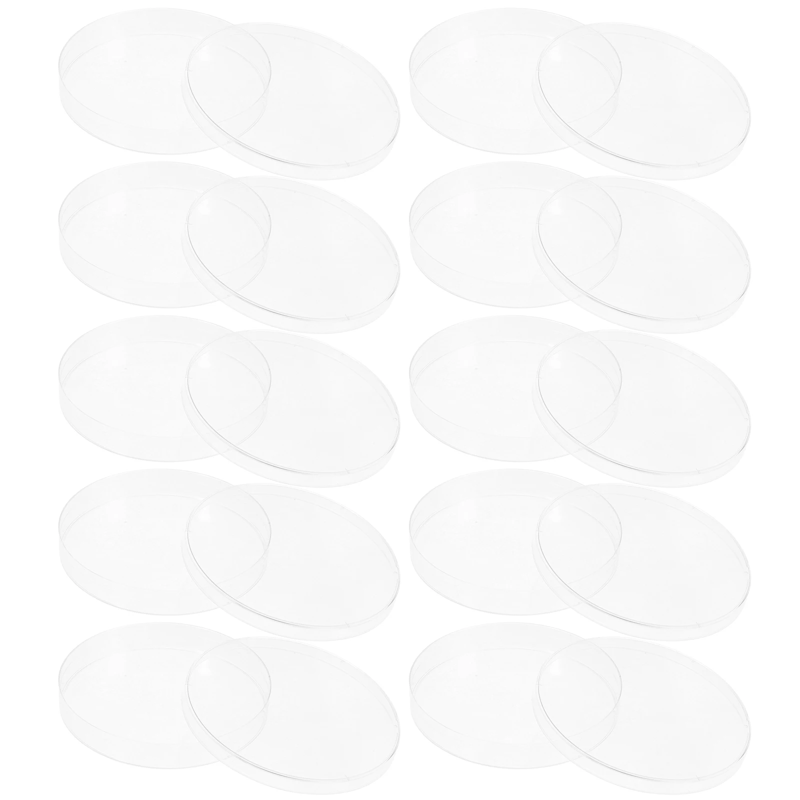 

10 Pcs Cell Plates Petri Dish for Laboratory Use Culture Transparent Plastic Chemistry