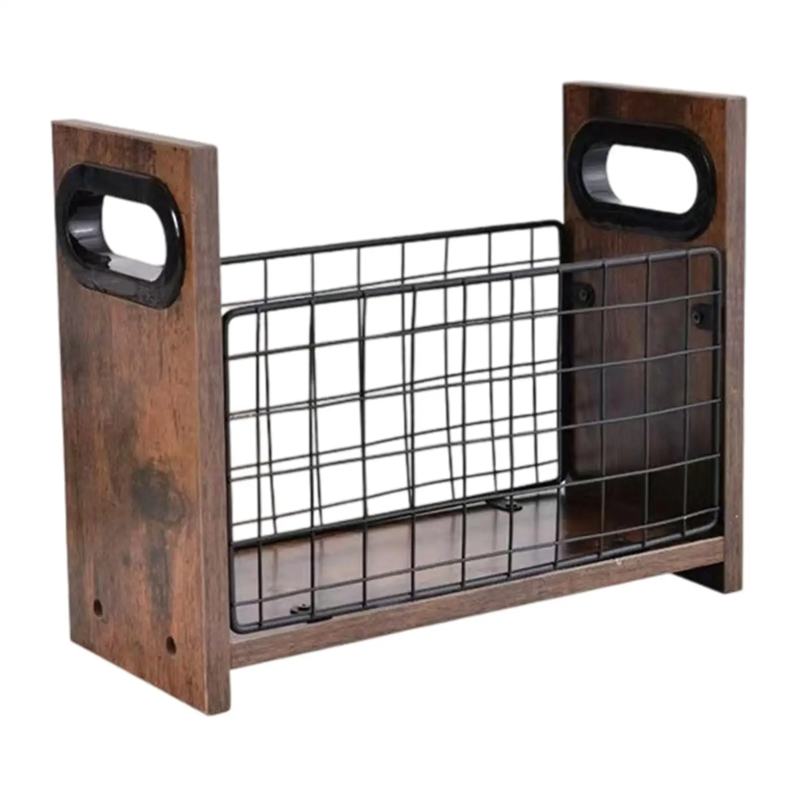 Magazine Storage Basket Document Letter Storage Basket Wood Practical Stable