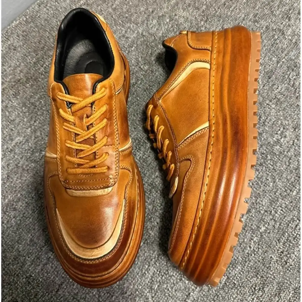 Handcrafted Dark Brown Leather Casual Sneaker – Superior Craftsmanship, Versatile Style