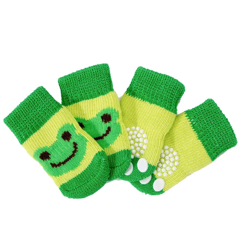 Winter Soft Warm Dog Socks Colorful Pet Cute Cat Shoes Knit Socks Pet Socks For Puppy Dog Anti Slip Breathable Sock Pet Supplies