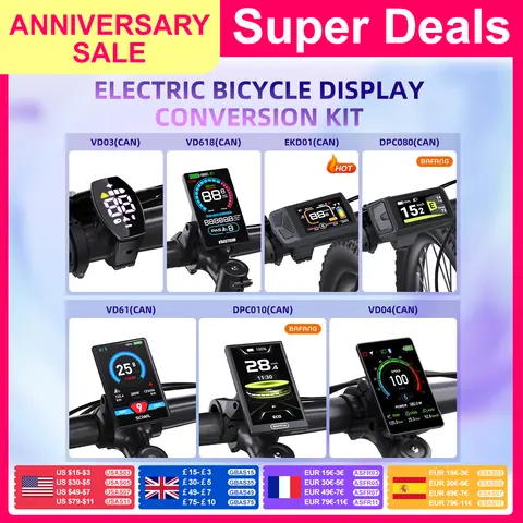 BAFANG CAN Display Electric Bike Computer DPC010 VD618 EKD01 Bluetooth Bafang CAN BUS Protocol Motors 5Pin Male Ebike Conversion