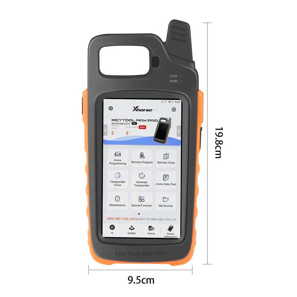Picture 3: Xhorse VVDI Key Tool Max PRO Car Key Programmer OBD Diagnostic Tool IMMO Programming Auto IMMO/TPMS Reset Support CAN FD Vehicle