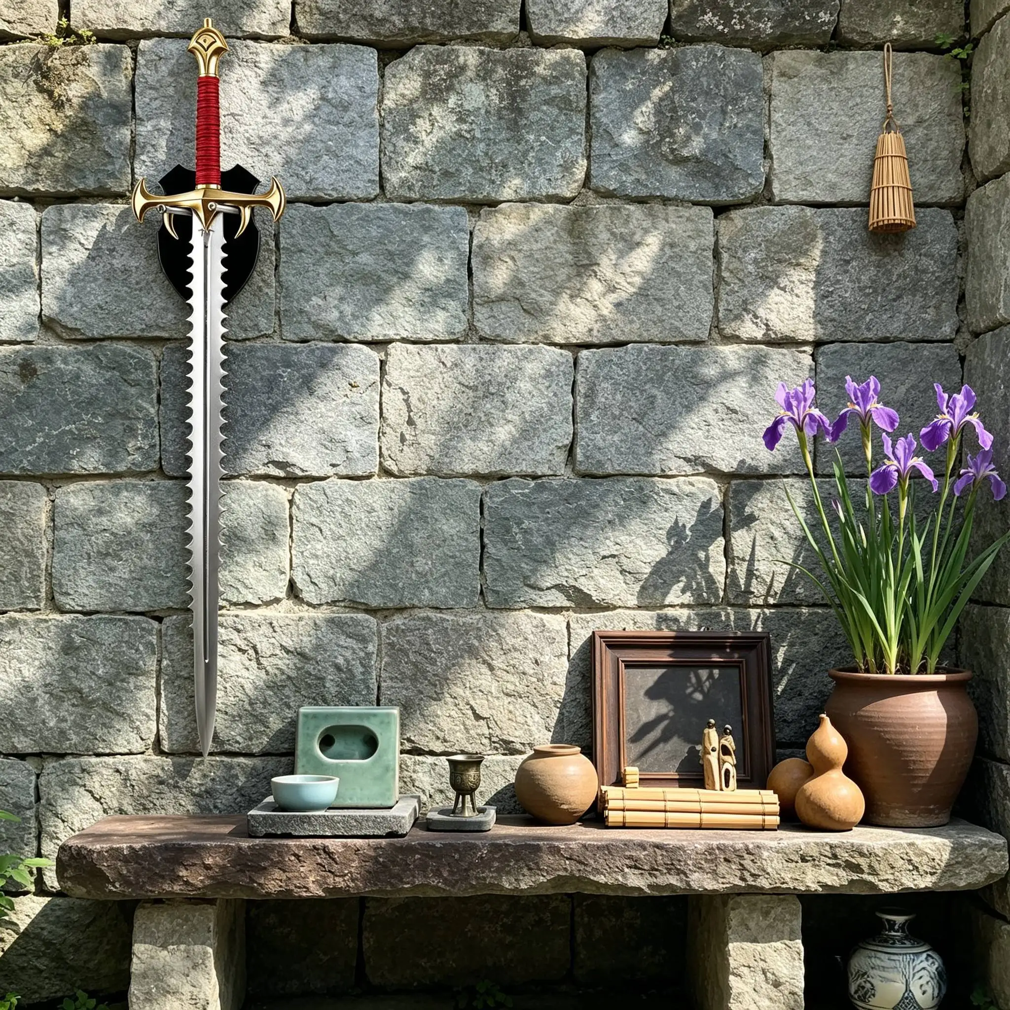 Transparent Vertical Sword Rack for Wall Use Supporting For Swords and Axes in Collector Friendly Configuration