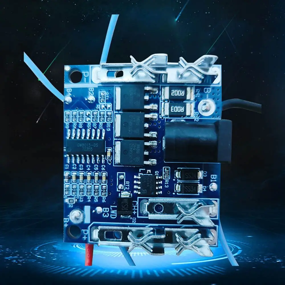 Module 18/21V Battery Charging Protection Board 20A Li-Ion 5S BMS Protection Circuit Circuit Board Module Power Tools