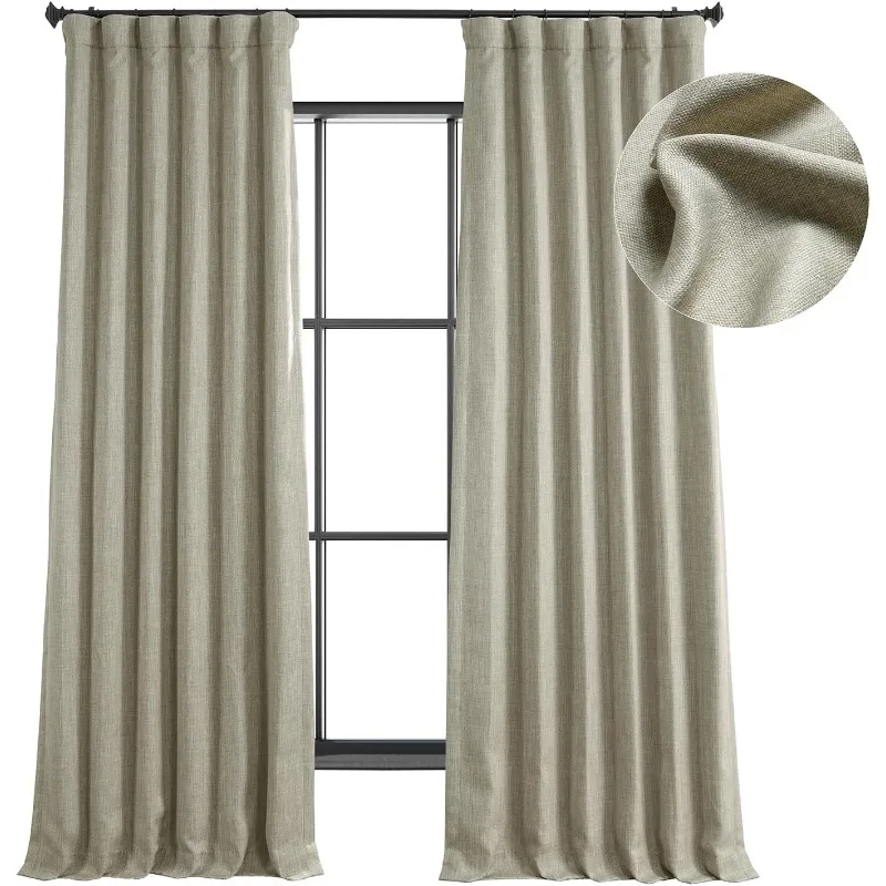 

Room Darkening CurtainsLong Luxury Linen Curtains for Bedroom & Living