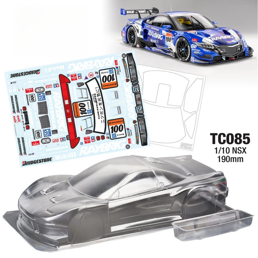TC085 1/10 혼다 NSX 자동차 바디(RC 드리프트 섀시용 데칼 시트 포함) 260mm 휠베이스 타미야 tt02 키요쇼 요코모