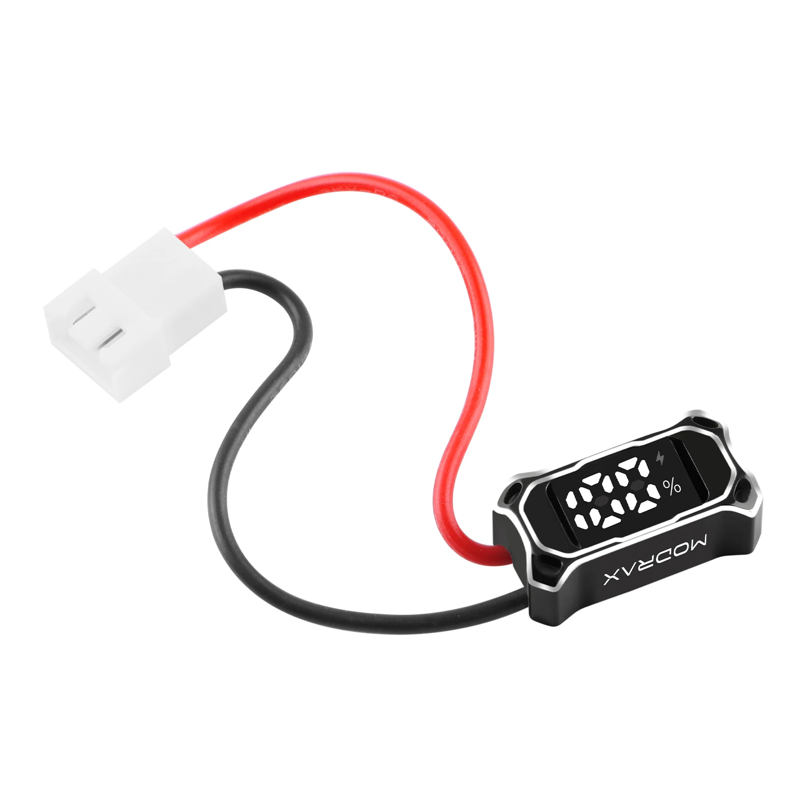 ModRax RC Battery Tester, Only for 2S Lipo Battery Digital Percentage for 1/30 SCX30 1/24 SCX24 FCX24 1/18 TRX4M Ascent-18