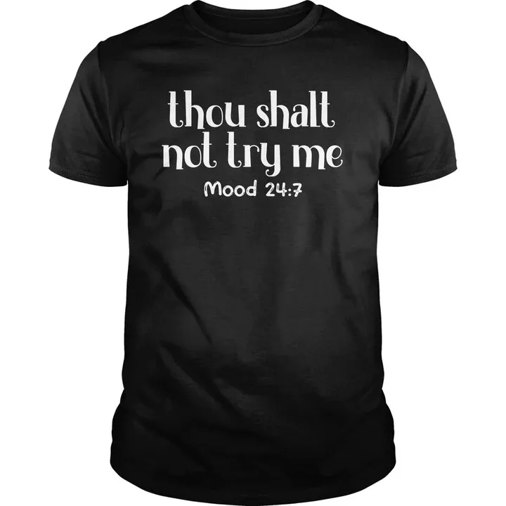

Funny Letter Print Tops Tees Shirts Mood 24:7FunnyT-Shits