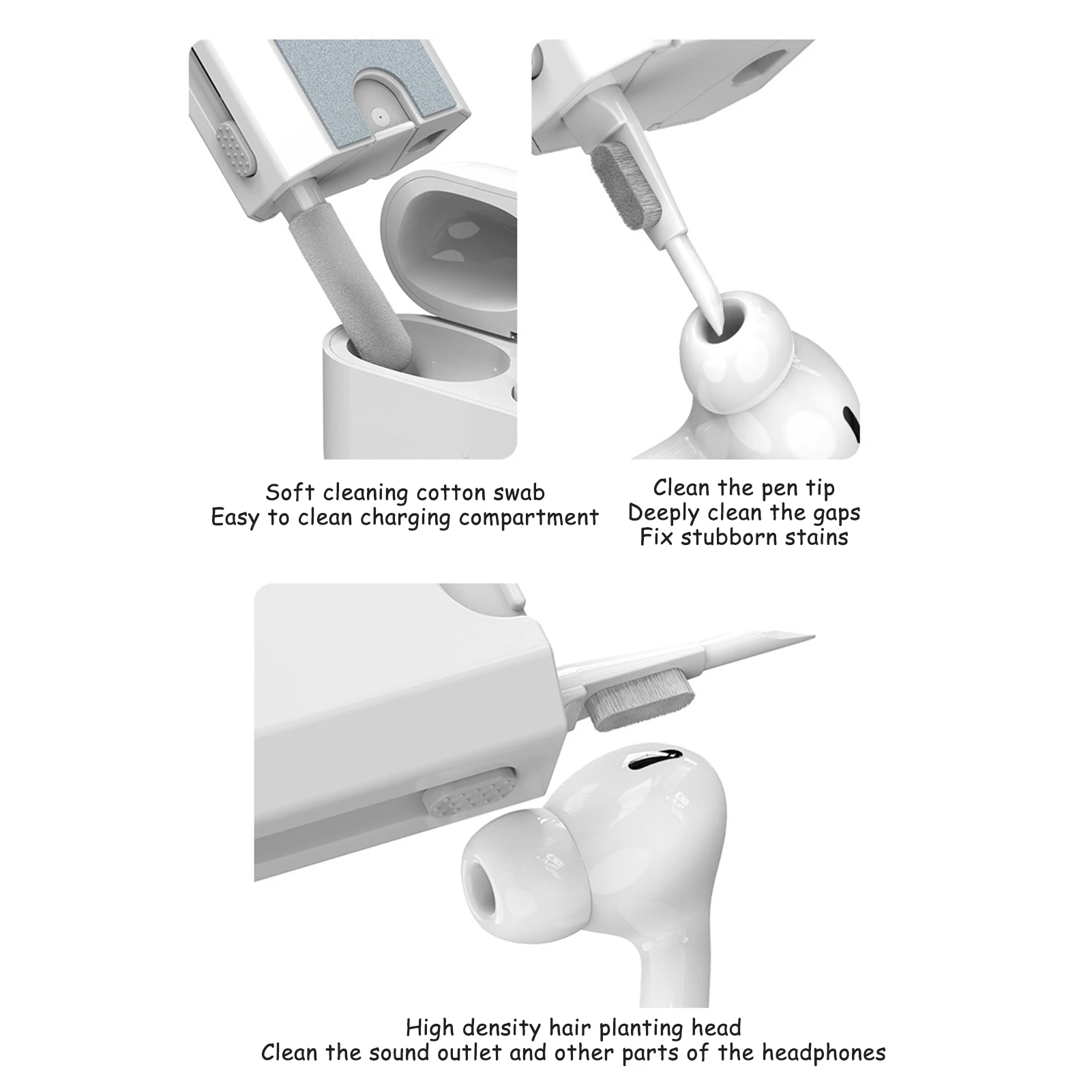 Keyboard Cleaning Pen Multi-Function Keyboard Cleaning Brush Suitable for Earbud Laptop