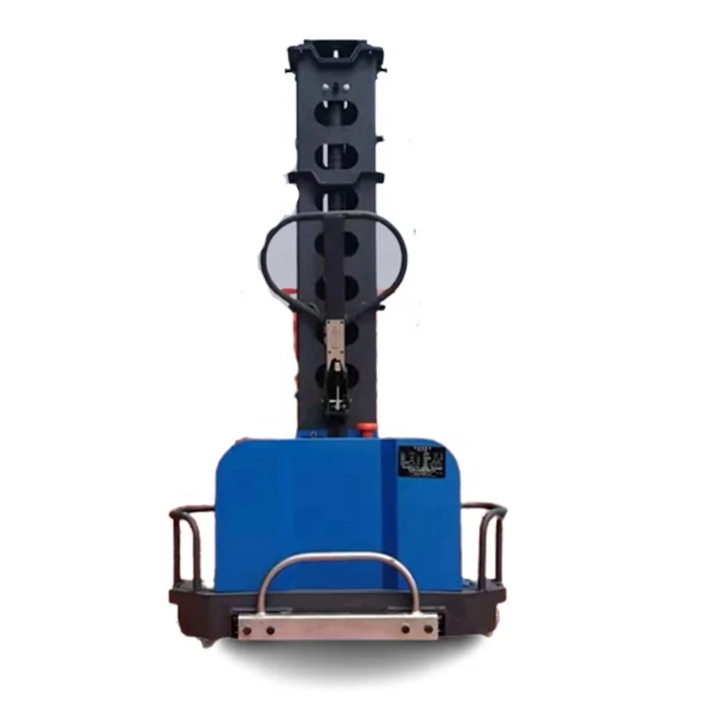 700kg  Portable Full Forklift Electric Pallet Self Loading Stacker Truck Machine