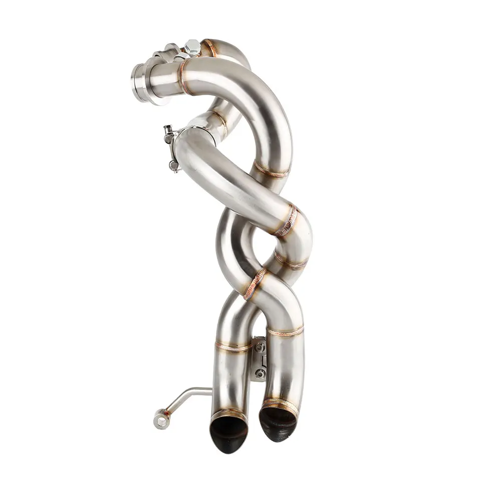 Motorcycle exhaust muffler system For Triumph Bonneville Bobber 2016-2025  Twisted Shape Modified Muffler bobber 1200 exhaust