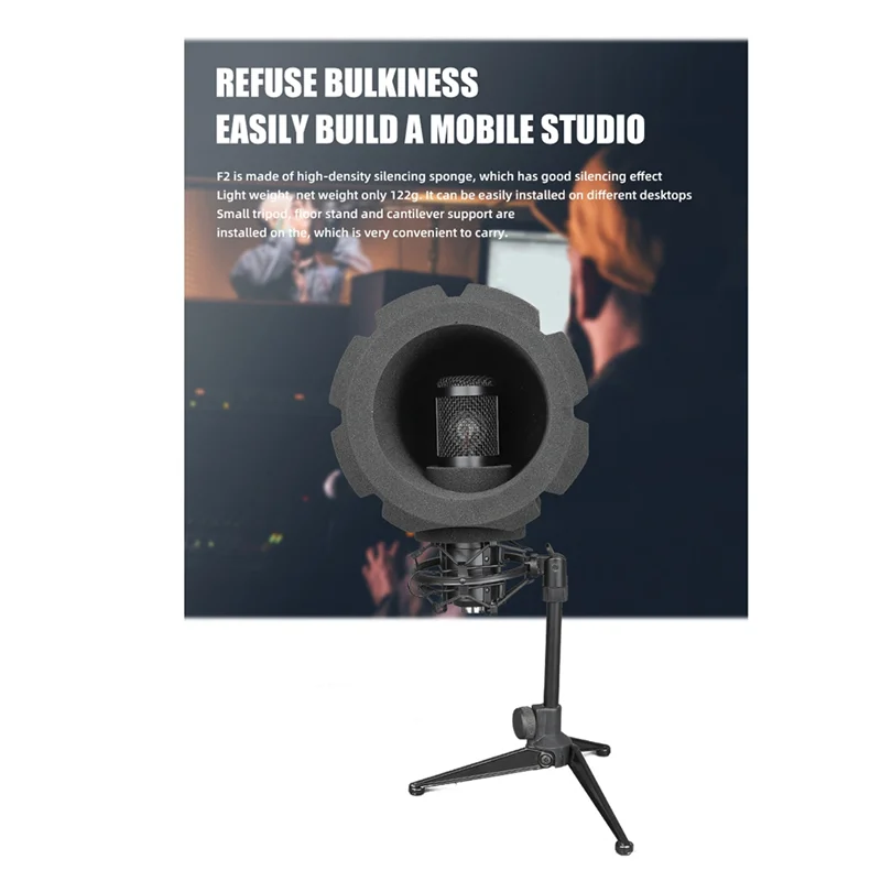 F2 profession elles Kondensator mikrofon Studio bildschirm Akustik filter Windschutz scheibe Aufnahme mikrofon Filter schwarzes Netz