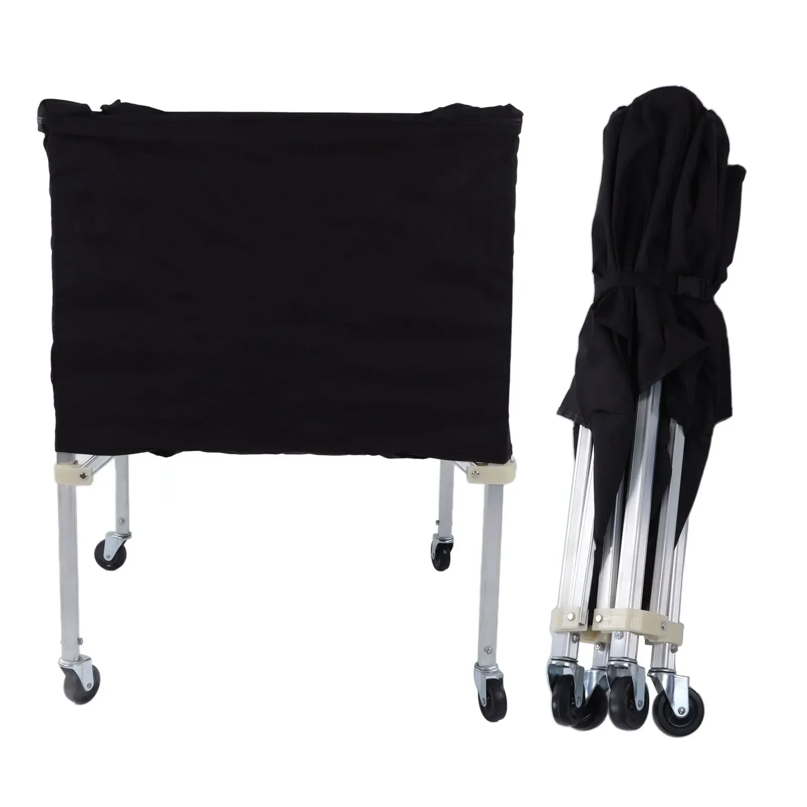 

Wheeled Ball Cart Foldable Portable Ball Storage Cart For Basketball Soccer Volleyball