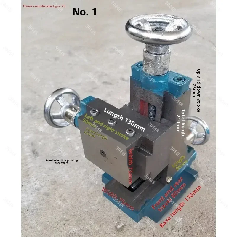XYZ Coordinate Sliding Table Cross Slide Vertical 2-Axis/3-Axis Dovetail Slide Table for Drill Milling Machines