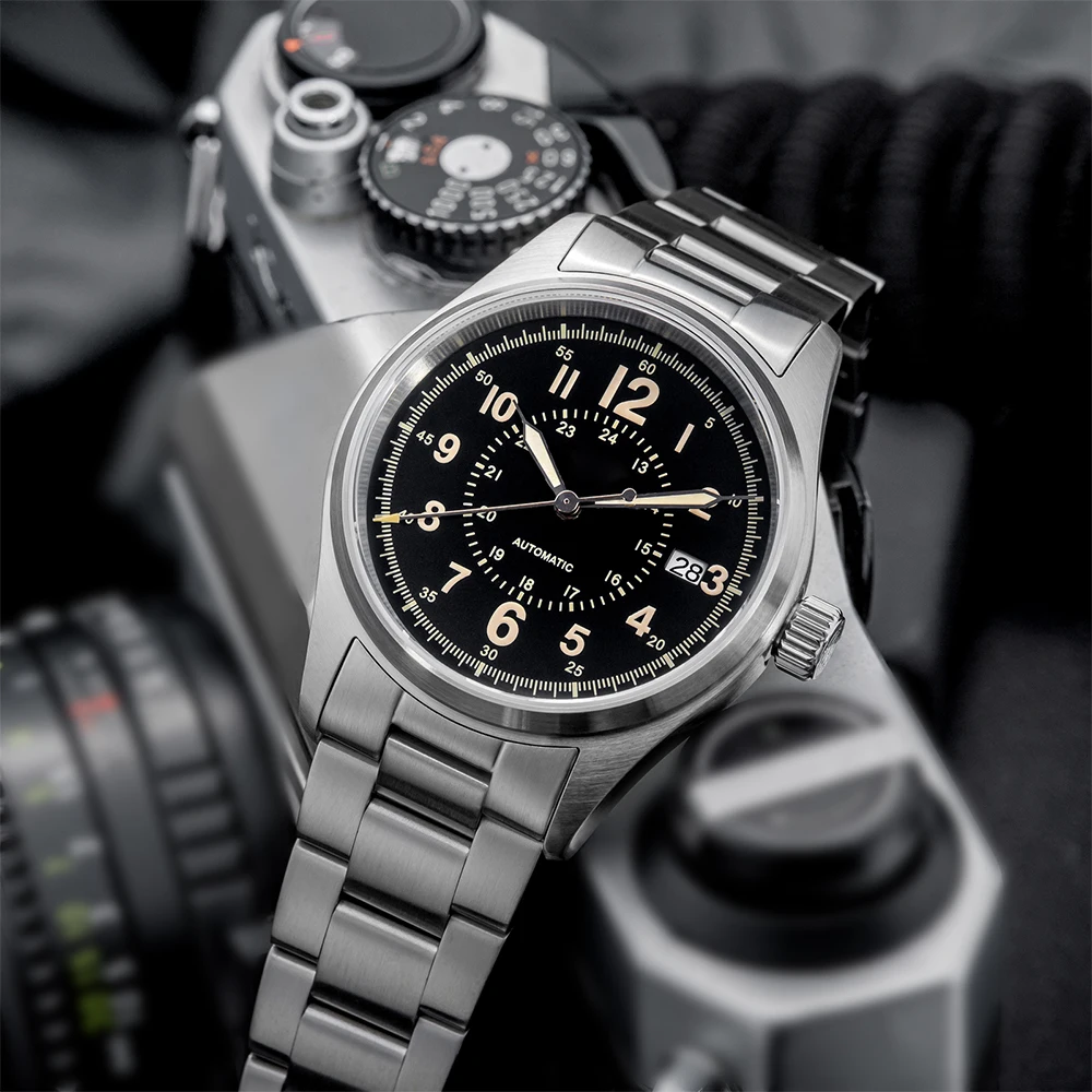 ADDIESDIVE Luxus-Maßanfertigungsuhr NH35 Automatische Mechanische Uhr Saphirglas 316L Edelstahl Super Leuchtend 200m Wasserdicht