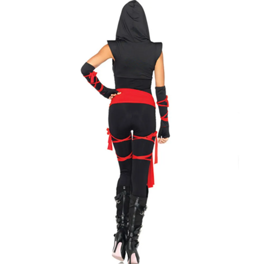 Anime Ninja Cosplay Traje para Mulheres, Terno Sexy, Macacões, Encapuzado, Assassino, Jogo, Festa, Vestido Extravagante, Dia das Bruxas, Adulto