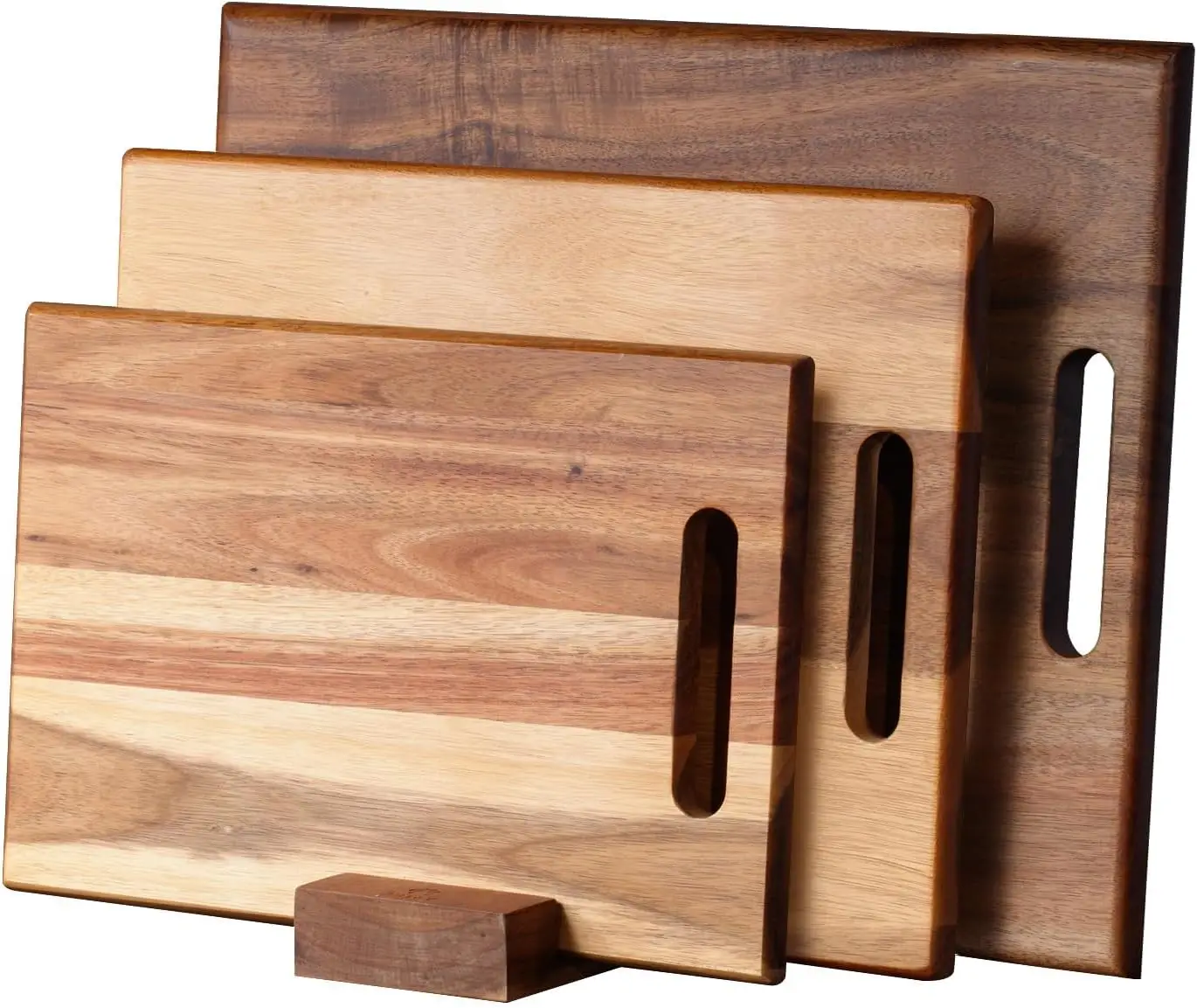 

Acacia Wood Cutting Boards Set of 3, Large Thick Chopping Boards with Handle for Kitchen Meat Fruit Vegetable Cheese