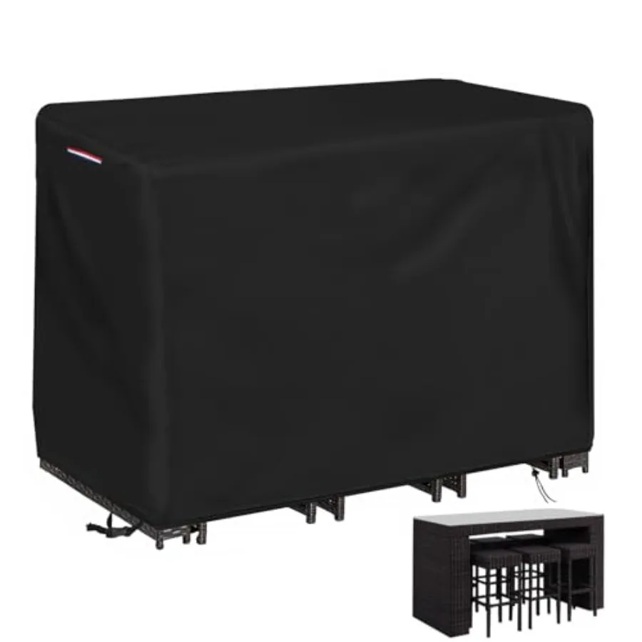 

Водонепроницаемые чехлы для уличных барных столов и прямоугольных патио-столов высотой 60 дюймов для уличной мебели