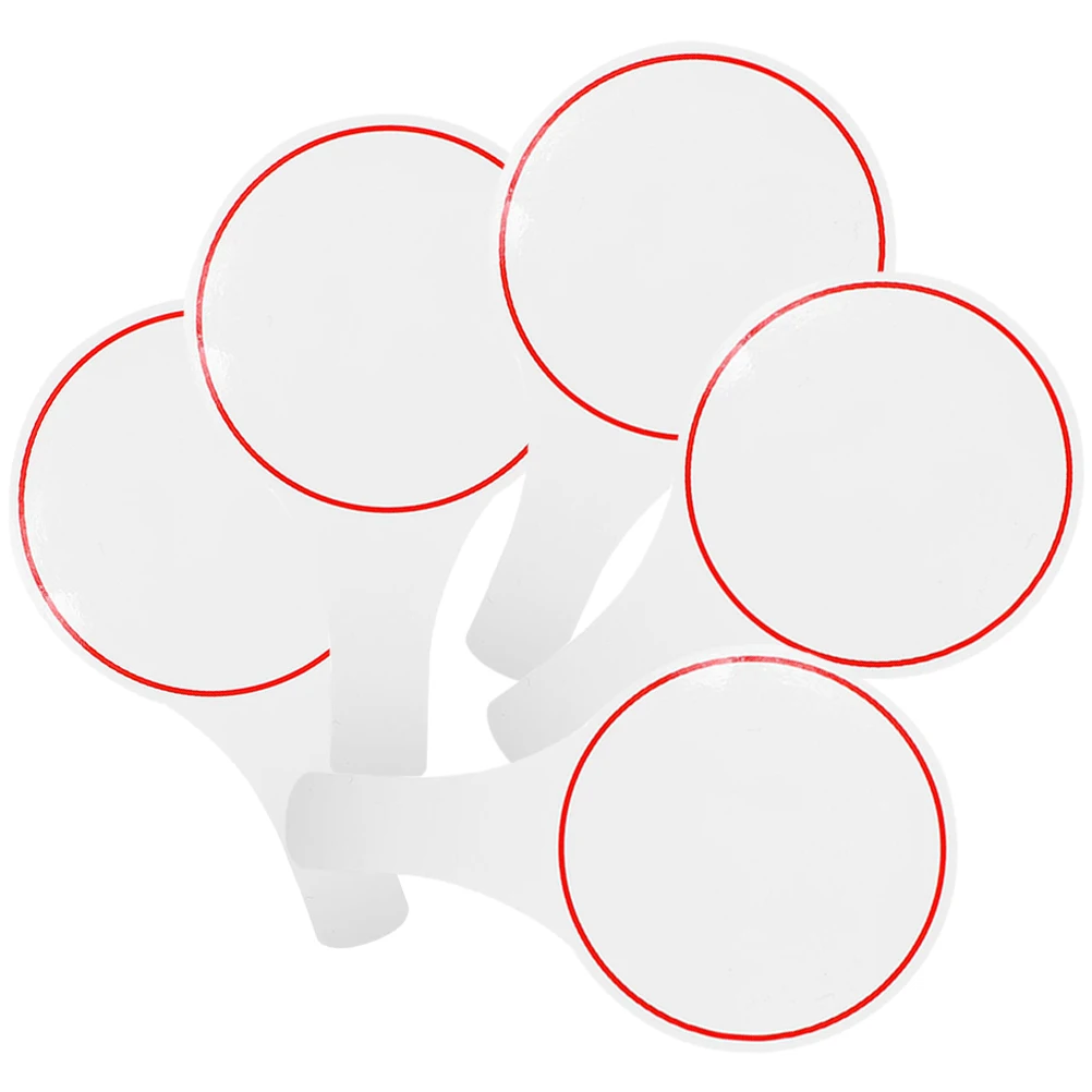 

5 Pcs Dry Erase Whiteboards Handheld Student Scoreboard Mini Voting Paddles Reusable Blank Boards for Classroom Auction