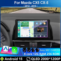 Android 15 Car Radio For Mazda CX5 CX-5 2012 2013 2014 2015 Wireless Carplay Android Auto Stereo Multimedia Player WiFi 4G 2 Din