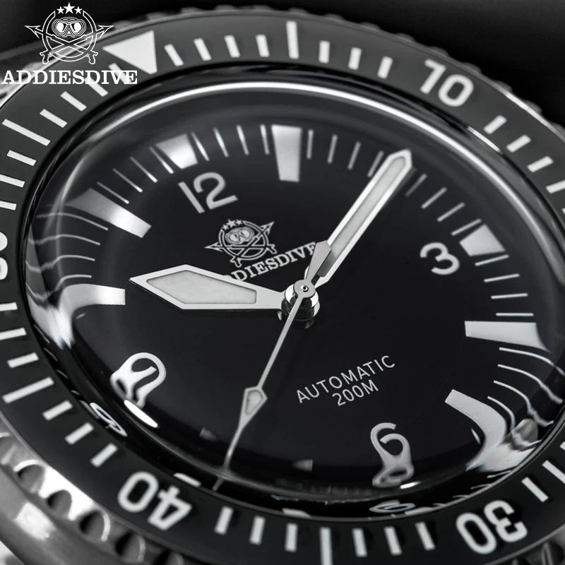 ADDIESDIVE High End Menโs Watch Luxury Sapphire Glass 200M Waterproof Mechanical BGW9 Super Blue Luminous Montre Homme Watches