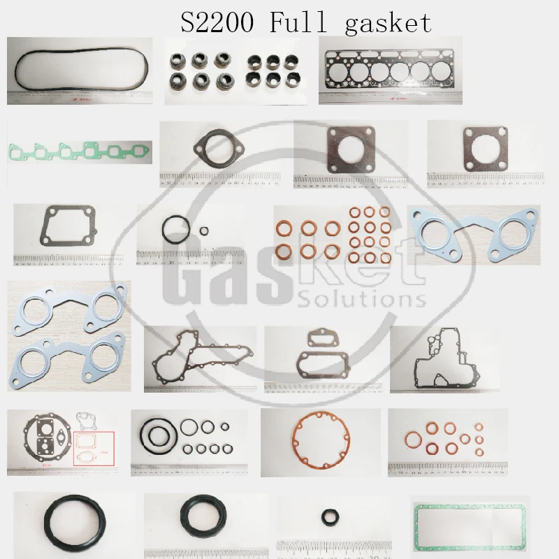 For KUBOTA NEW S2200  Full Gasket Kit Overhaul Tractor Mini Excavator Diesel Engine Spare Parts