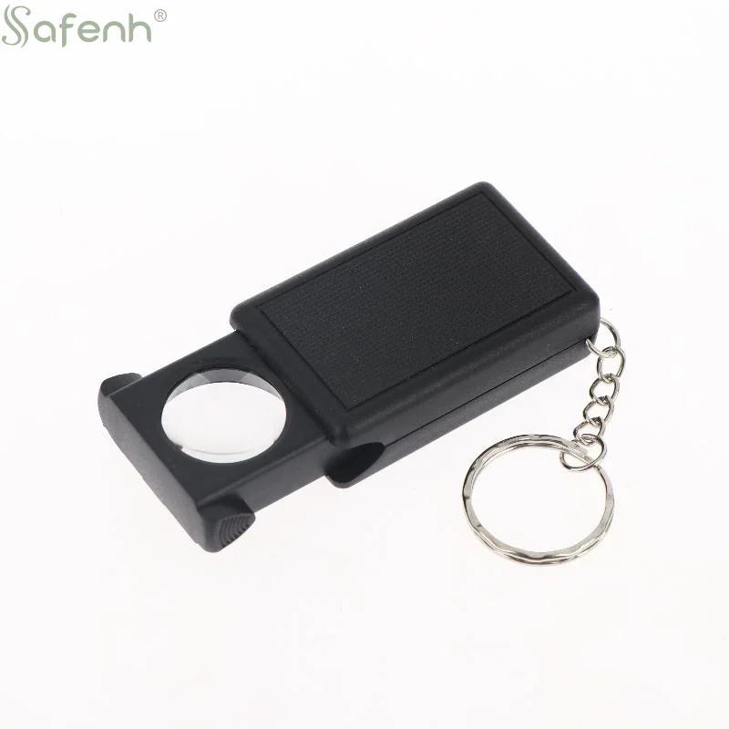 1/2PC 45X Mini Pocket Jewelry Magnifying Glass With Led LightPortable Slide-out Illuminated Magnifier Loupe For JewellerKeychain