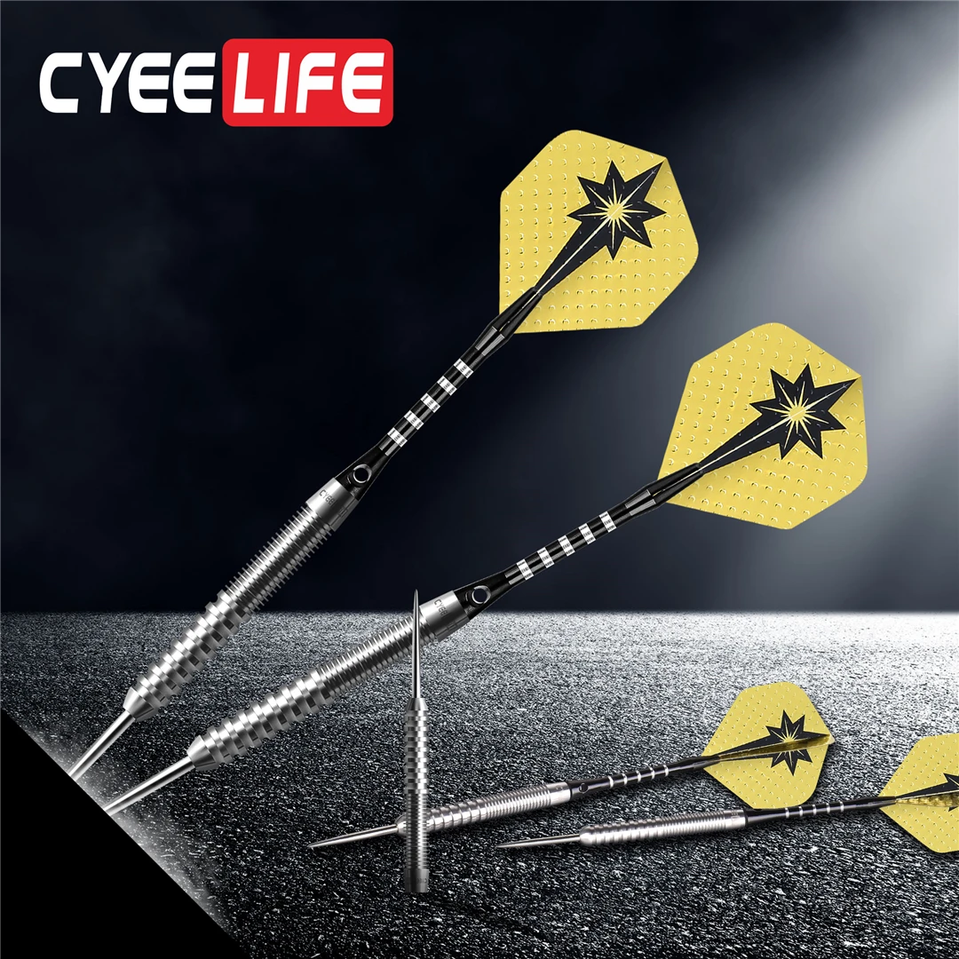 CyeeLife-aguja de acero duro para carreras profesionales, accesorio de dardo de tungsteno, 21g, 23g, 26g, 28g, 30g, 90%