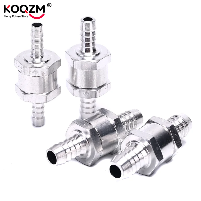1pc Fuel Non Return Check Valve 6mm 8mm 10mm 12mm Aluminium Alloy Petrol Diesel Water Fuel Line One Way ForPeugeot ForRenault