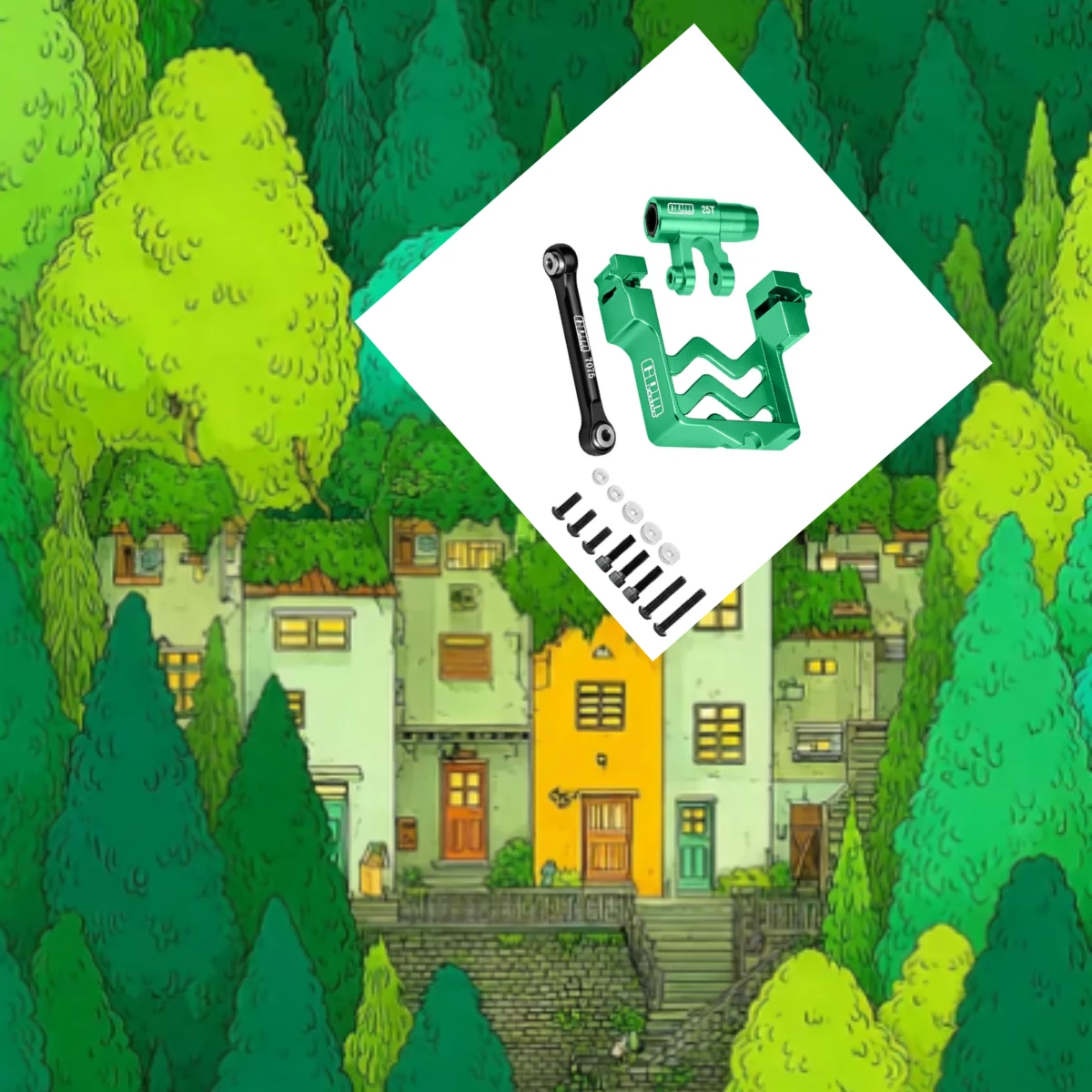 

Комплект из алюминиевого крепления сервопривода GPM, тяги и сервокулика 25T для TRAXXAS 1/5 X-Maxx XRT 8S 77086-4