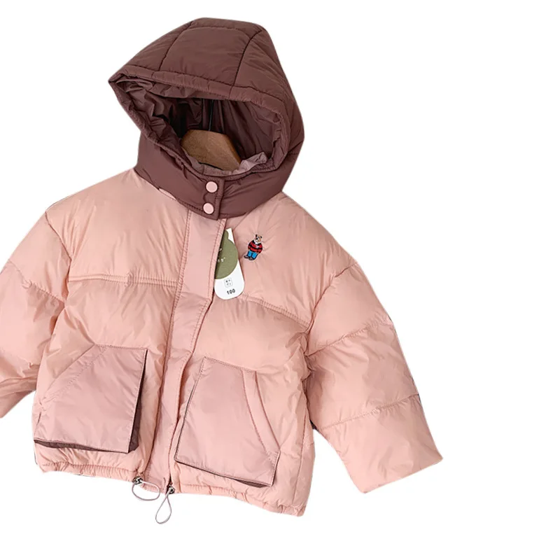 2024 Autumn Winter Cute Children\'s Down Jacket2-6 Years Children Clothing Outerwear Girls Boys Thickened Warm Hooded Parkas Coat