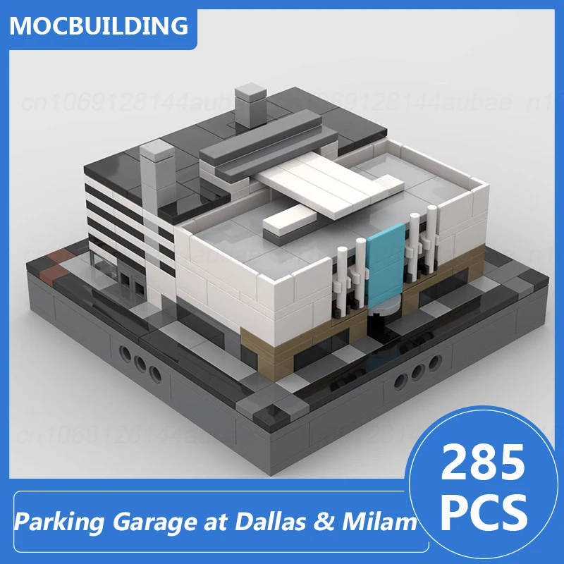 Travis Place & garaż parkingowy w Dallas & Milam City Architecture Model Moc klocki do samodzielnego montażu cegieł świąteczne zabawki prezenty