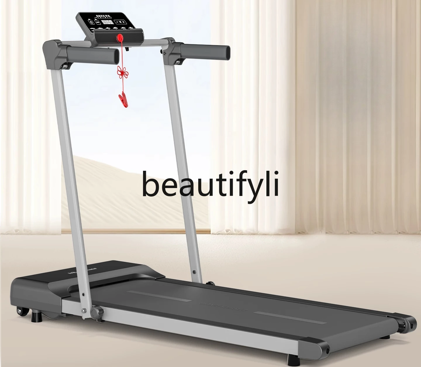 

Flat treadmill household small fitness shock absorption indoor, simple folding family treadmill