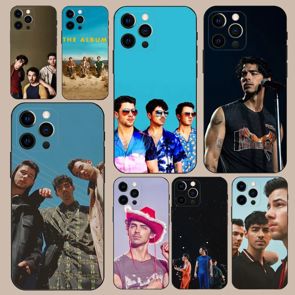 J-Jonas Brothers Phone Case For iPhone 16,15,14,13,12,11,Pro,X,XS,Max,XR,Plus,Mini Soft Black Cover