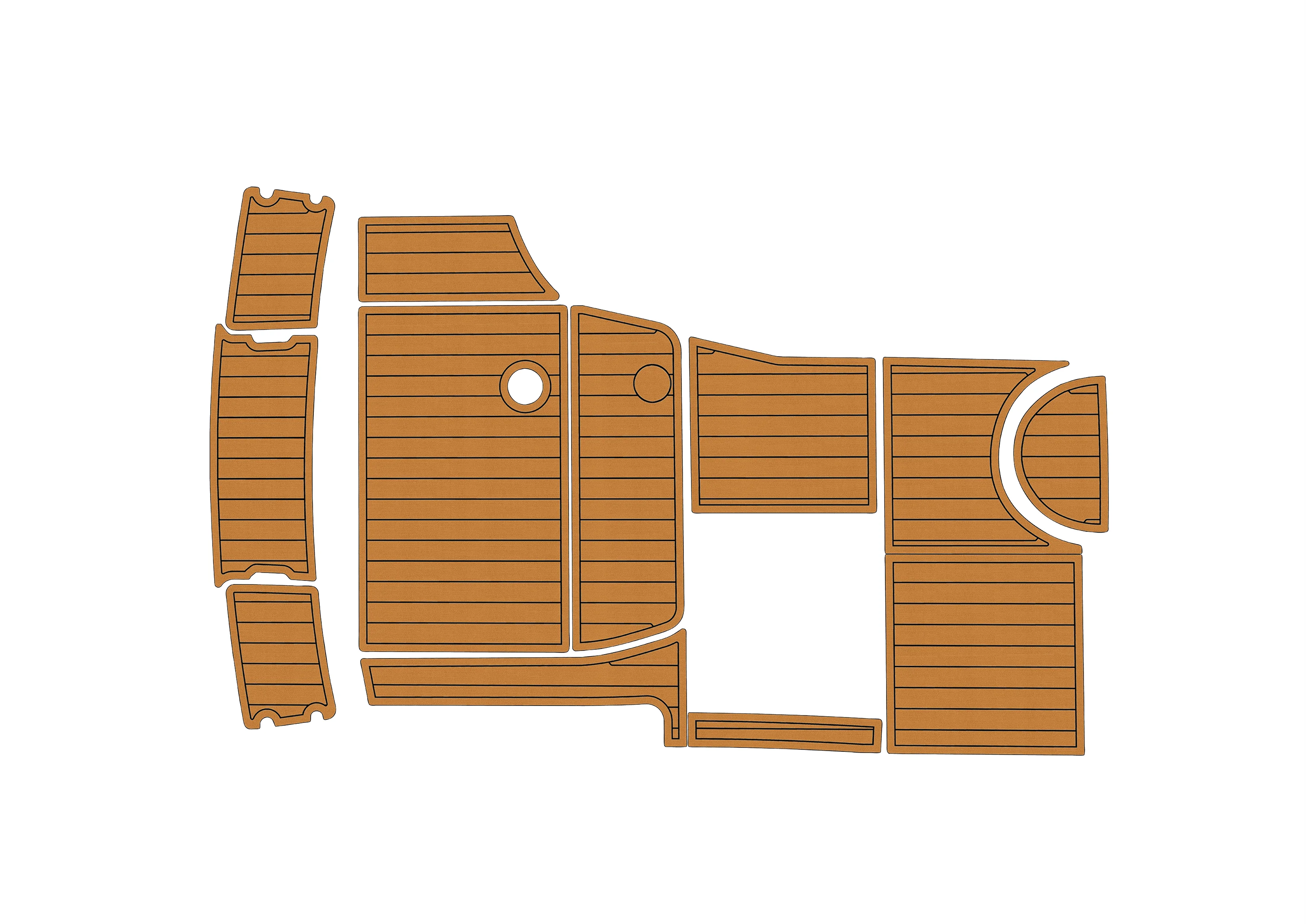 

Нескользящий морской коврик из искусственного тикового дерева из ЭВА, самоклеящийся коврик для яхты, кокпита диаметром 6 мм для 1998-2001 годов Chaparral 240, легко устанавливается