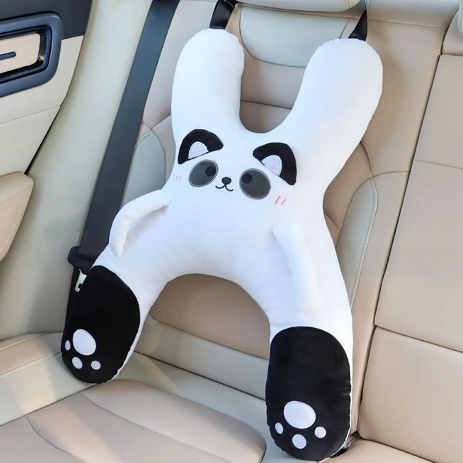 Car Pillow Kids Soft Ergonomic Plush Adjustable H Shape Travel for Vehicles Trailer RV Sedan Pickup Long Trips Sleeping Daily