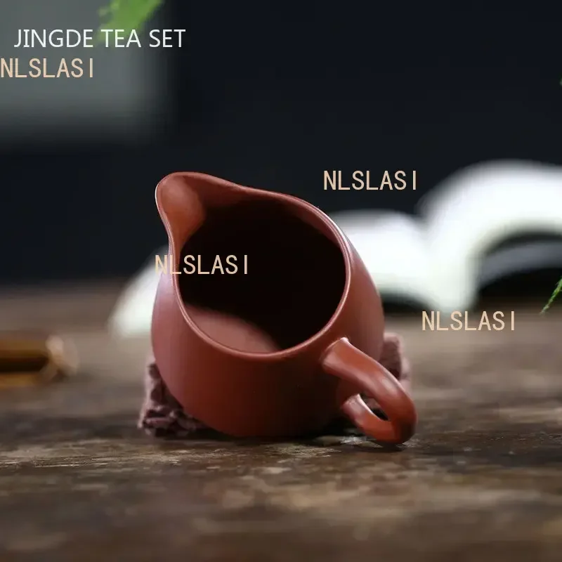 180ml Yixing Handmade Purple Clay Fair Cup Raw Ore Dahongpao Tea Separator Chinese Tea Set Accessories Household Zisha Tea Cup
